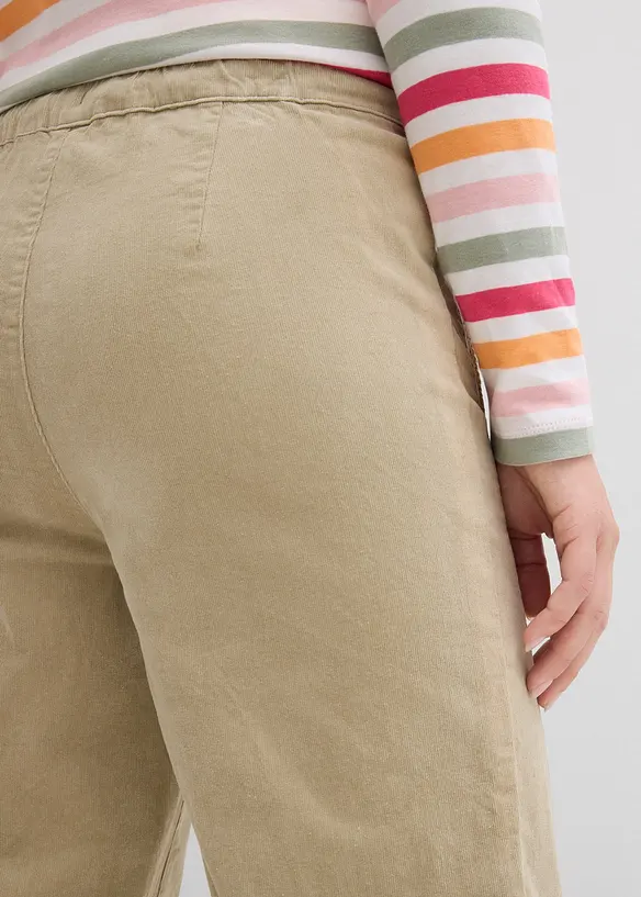 Pantalon en velours côtelé, coton extensible, bonprix