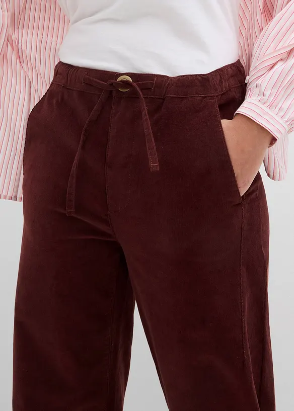 Pantalon en velours côtelé, coton extensible, bonprix