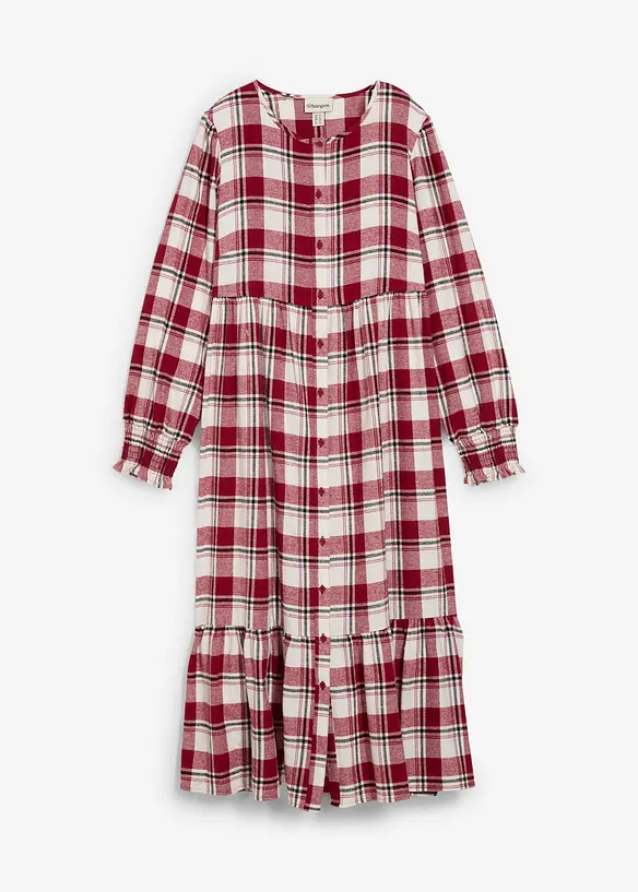 Robe midi en flanelle, bonprix