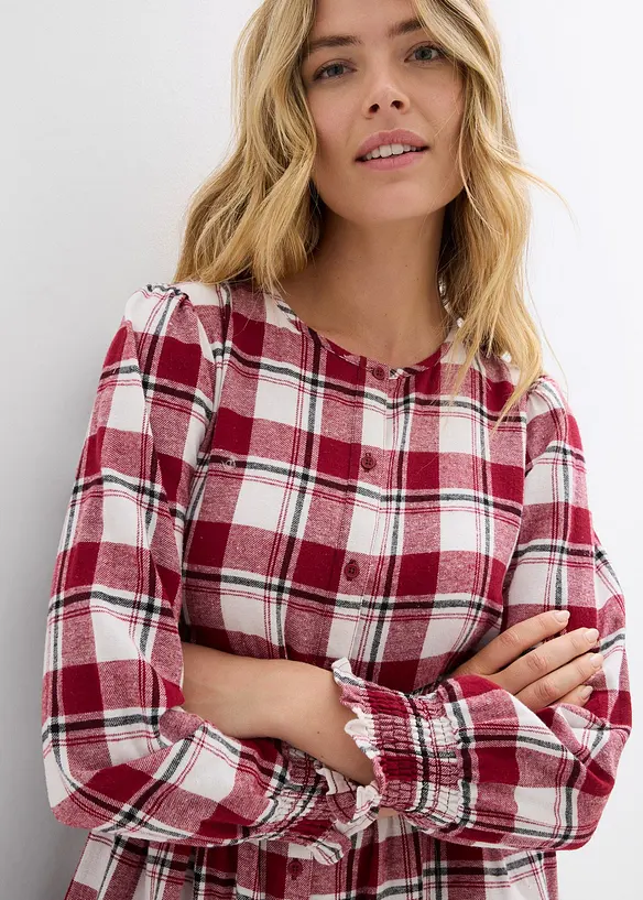 Robe midi en flanelle, bonprix