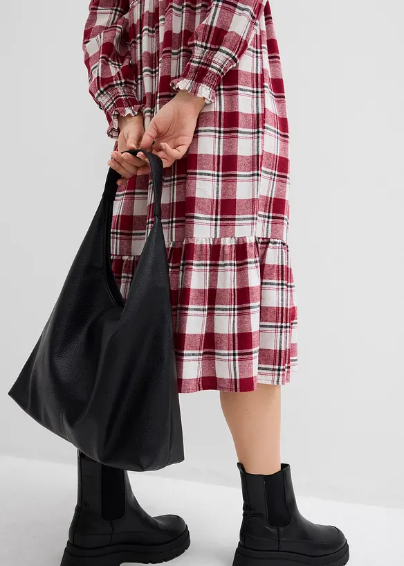 Robe midi en flanelle, bonprix