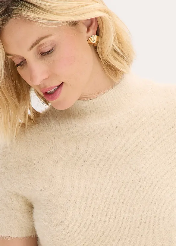 Pull en maille poilue, bonprix