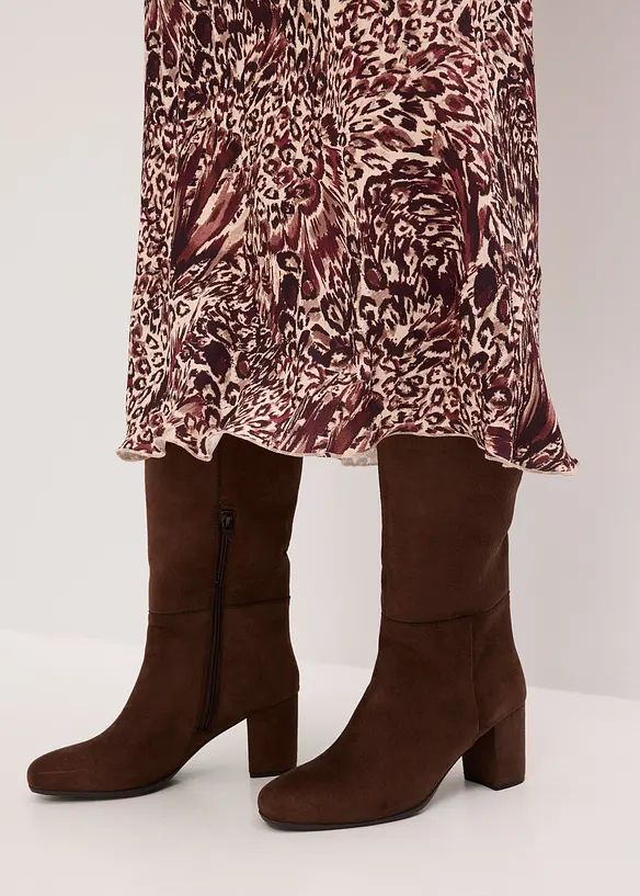 Jupe en satin texturé, bonprix