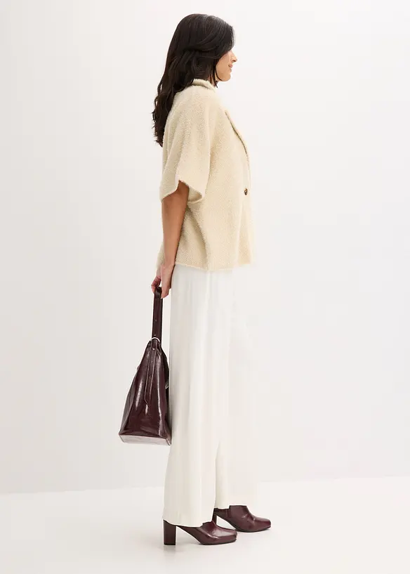 Gilet en maille poilue, bonprix