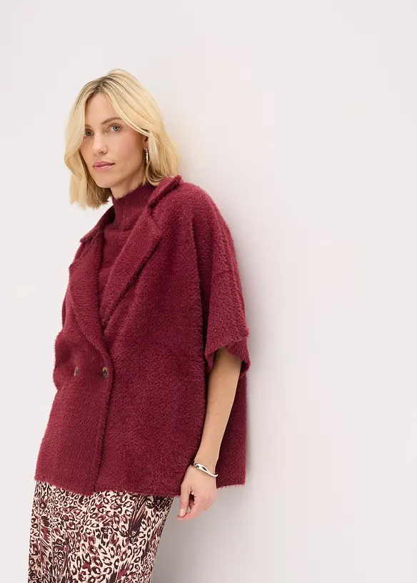 Gilet en maille poilue, bonprix