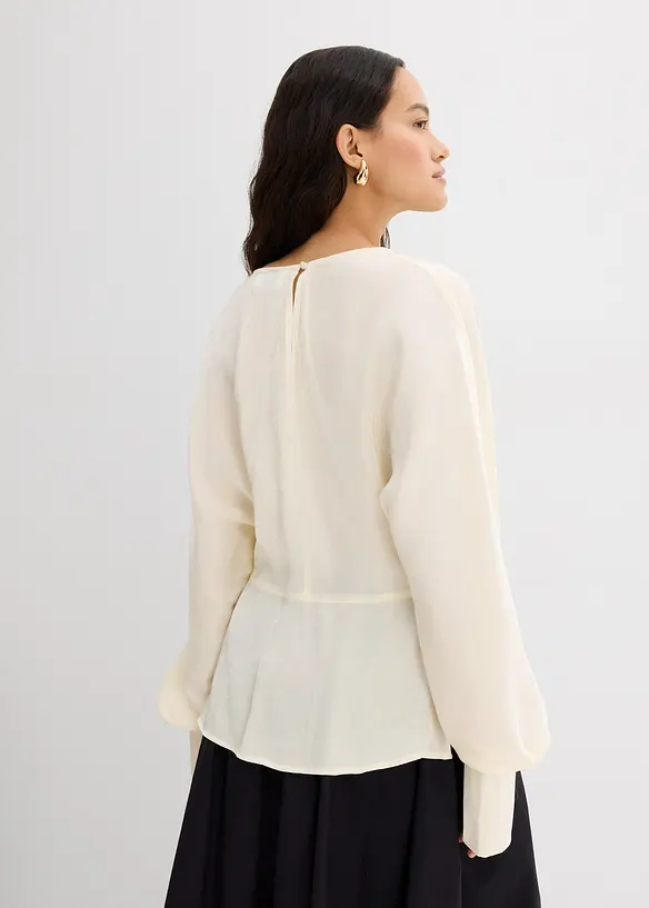 Blouse légèrement satinée en viscose mélangée, bonprix