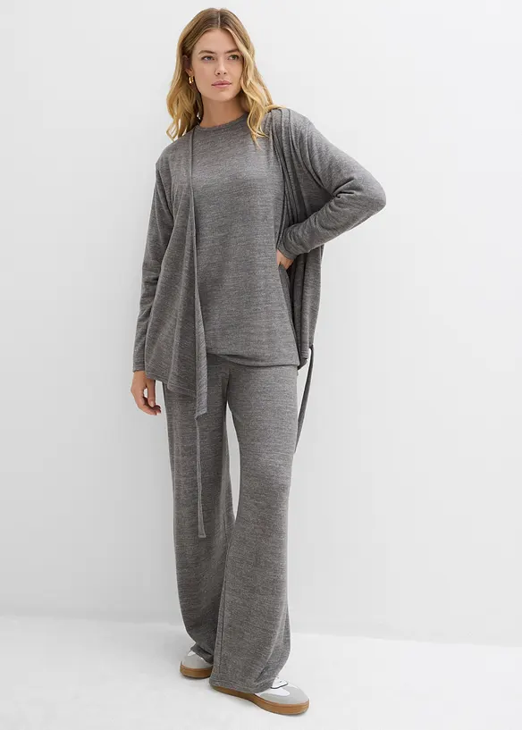 Sweat-shirt long aspect maille, bonprix