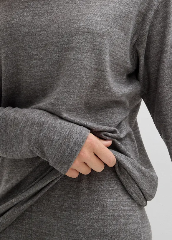 Sweat-shirt long aspect maille, bonprix