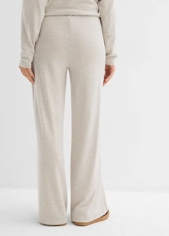 Pantalon palazzo aspect maille, bonprix