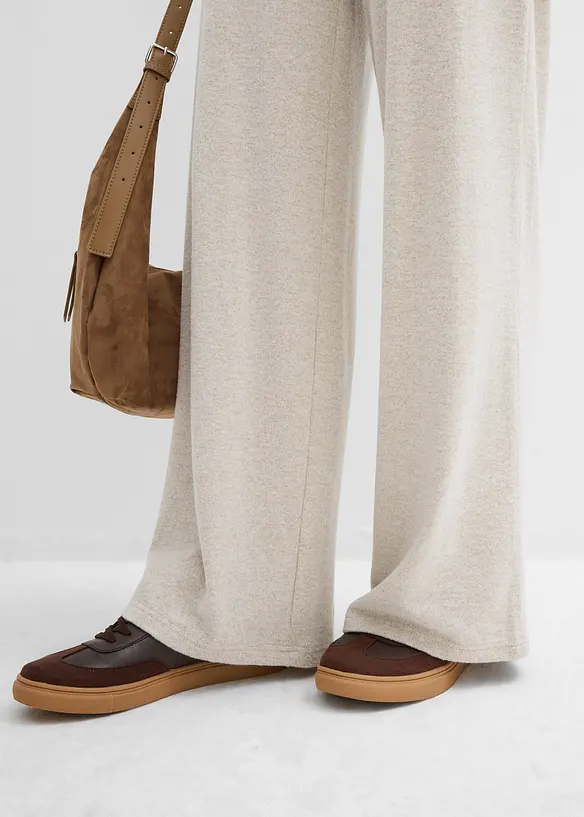 Pantalon palazzo aspect maille, bonprix