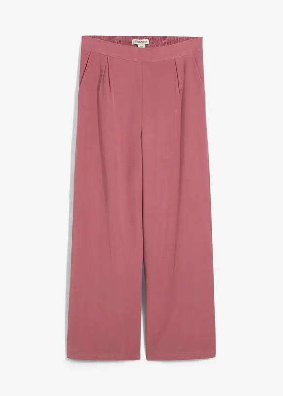Pantalon raccourci en viscose mélangée, bonprix