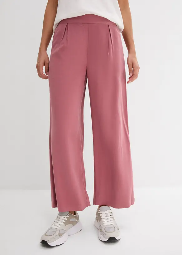 Pantalon raccourci en viscose mélangée, bonprix