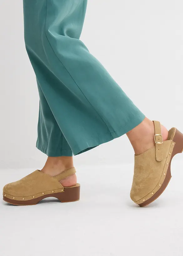 Pantalon raccourci en viscose mélangée, bonprix