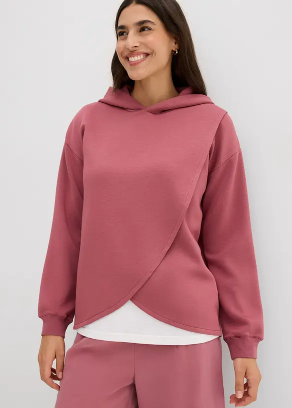 Sweat à capuche en douce viscose mélangée, bonprix