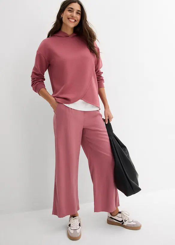 Sweat à capuche en douce viscose mélangée, bonprix