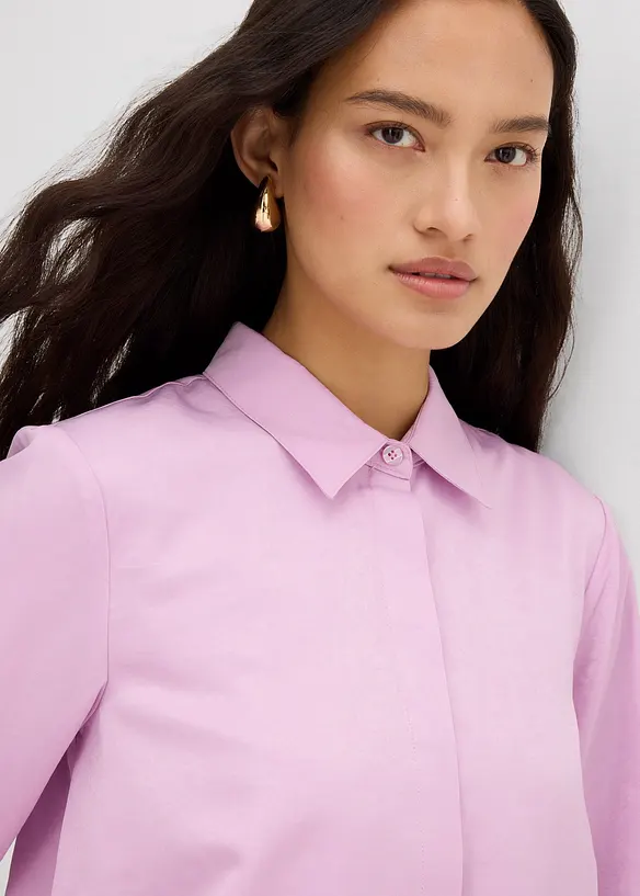 Chemisier en satin de viscose mélangée, bonprix