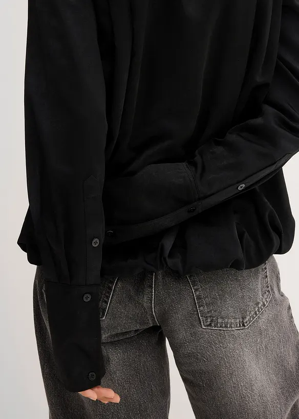 Chemisier en satin de viscose mélangée, bonprix