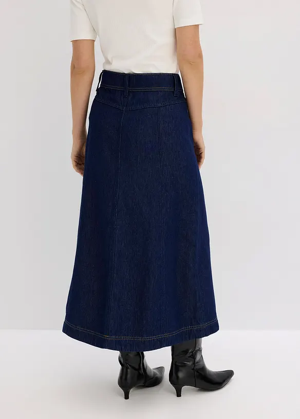 Jupe midi en jean, bonprix