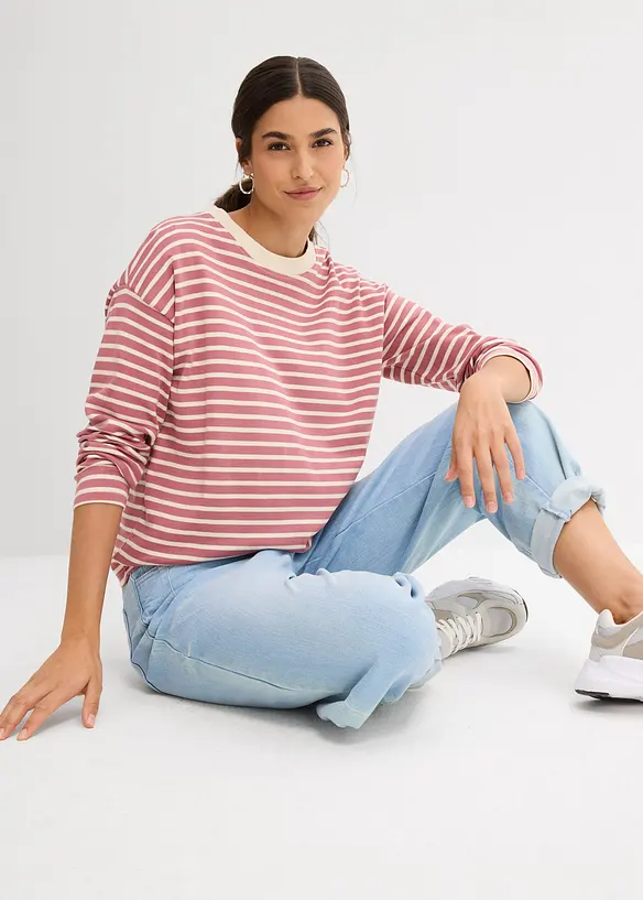 T-shirt manches longues en coton &eacute;pais, bonprix