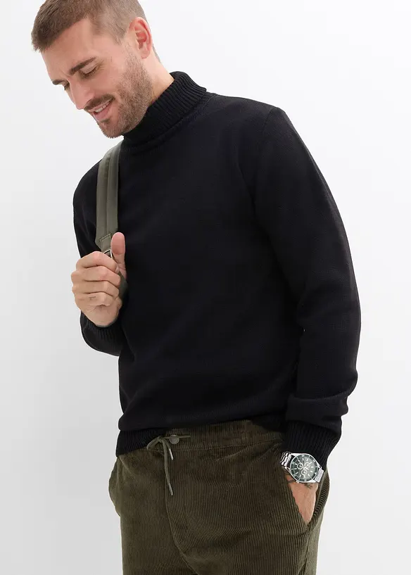 Pantalon jogger en velours côtelé extensible, Regular, bonprix