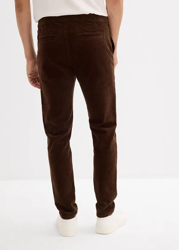 Pantalon jogger en velours côtelé extensible, Regular, bonprix