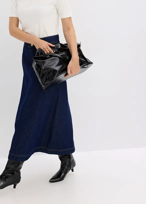 Jupe midi en jean, bonprix