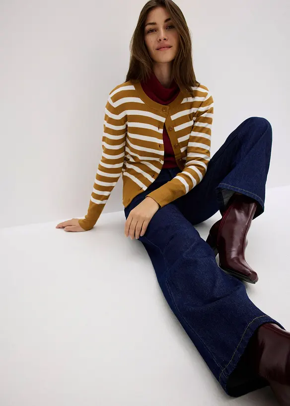 Jean droit taille mi-haute, bonprix