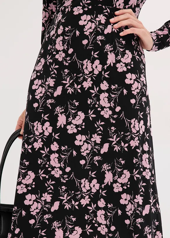 Robe midi à col montant, bonprix