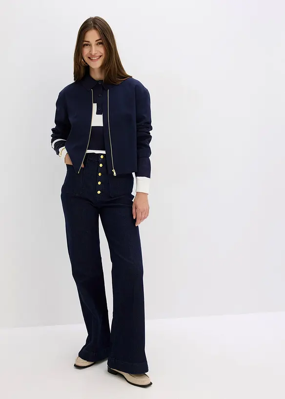 Jean flare taille haute, bonprix