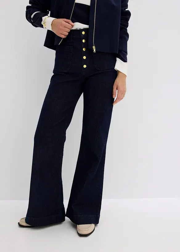 Jean flare taille haute, bonprix