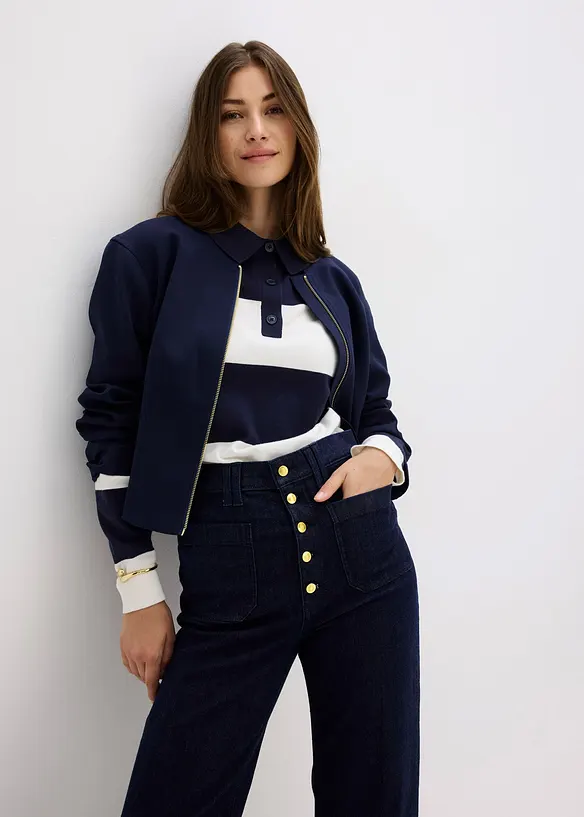 Jean flare taille haute, bonprix