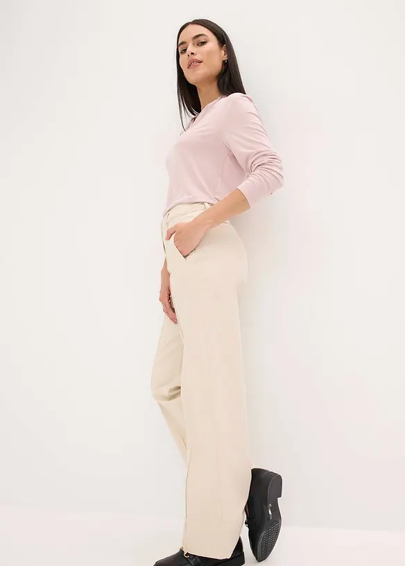 T-shirt blouse à col montant, bonprix