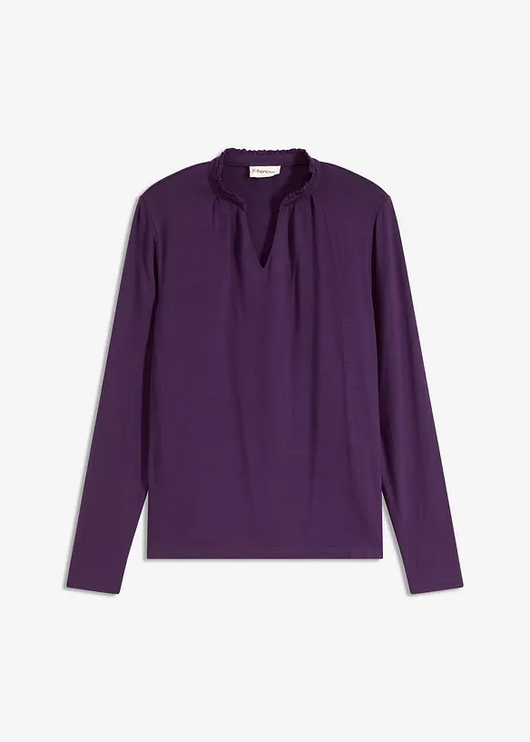 T-shirt blouse à col montant, bonprix