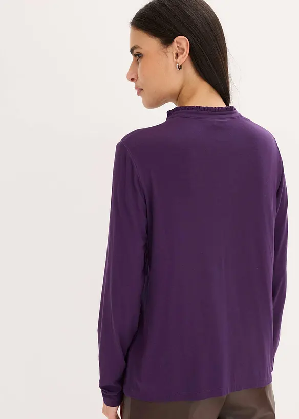 T-shirt blouse à col montant, bonprix