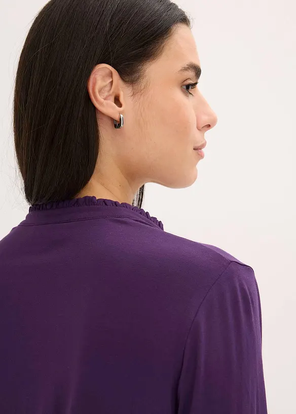 T-shirt blouse à col montant, bonprix