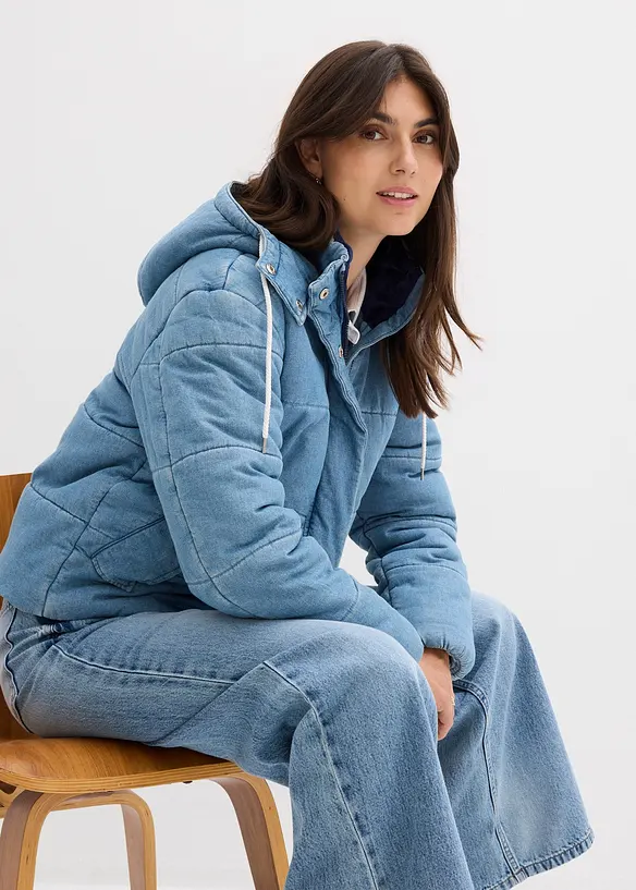 Doudoune en denim, bonprix