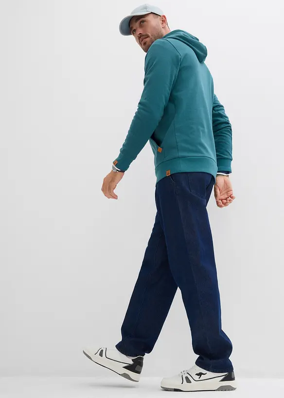 Sweat à capuche et détails enduits, bonprix