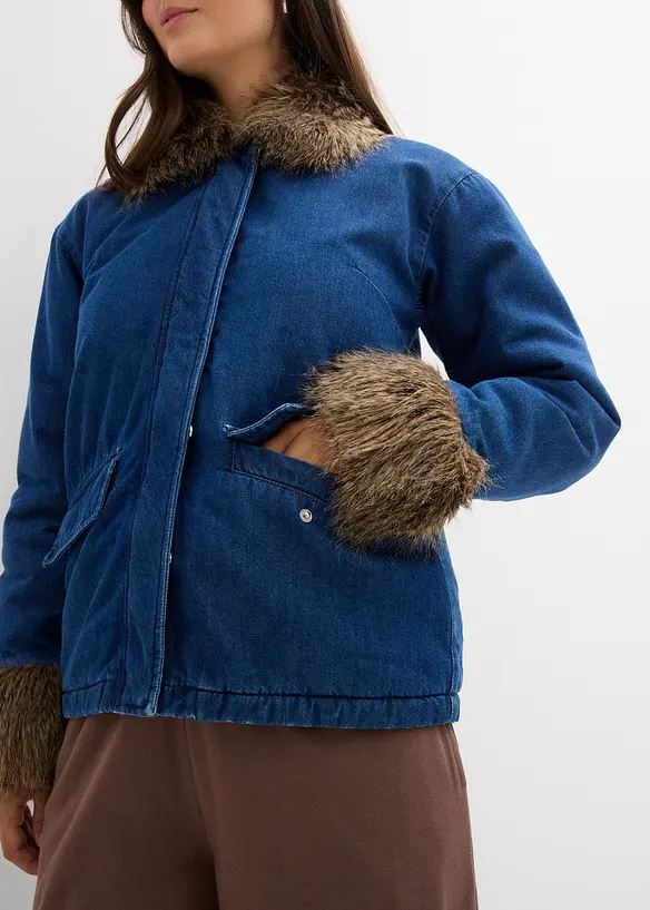 Veste en jean légèrement rembourrée, bonprix