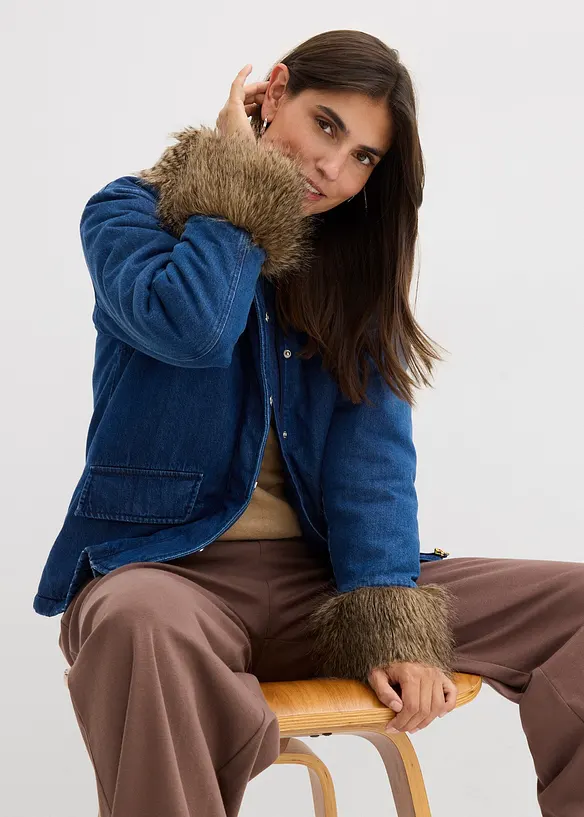 Veste en jean légèrement rembourrée, bonprix