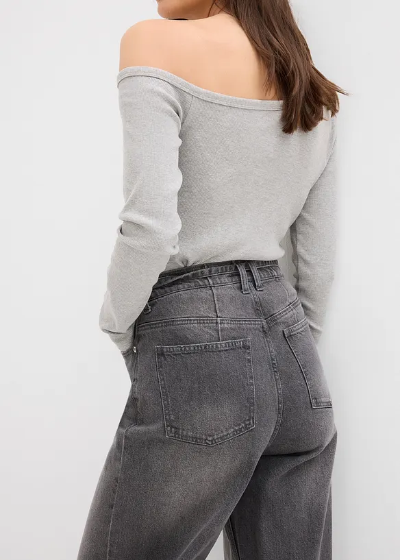 Jean large taille haute, bonprix