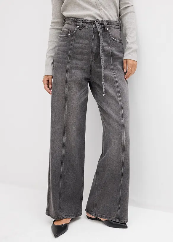 Jean large taille haute, bonprix