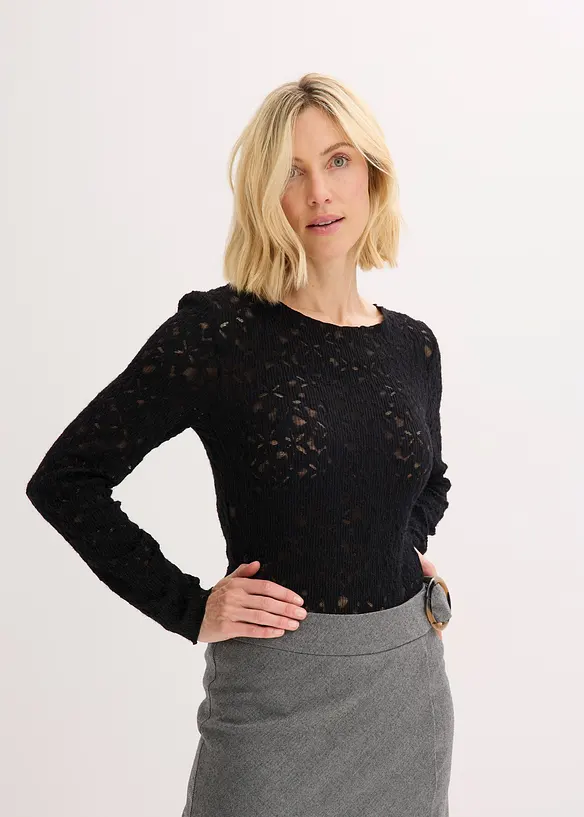 Body en dentelle douce, bonprix