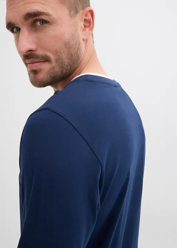 T-shirt manches longues effet superposé, bonprix