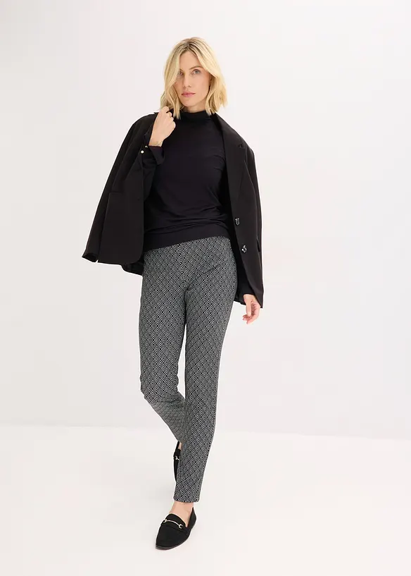 T-shirt col roulé avec boutons décoratifs, bonprix