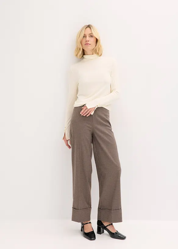 T-shirt col roulé avec boutons décoratifs, bonprix