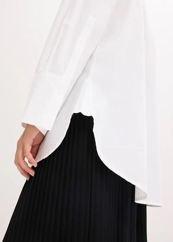 Chemisier à col lavallière 100 % coton, bonprix