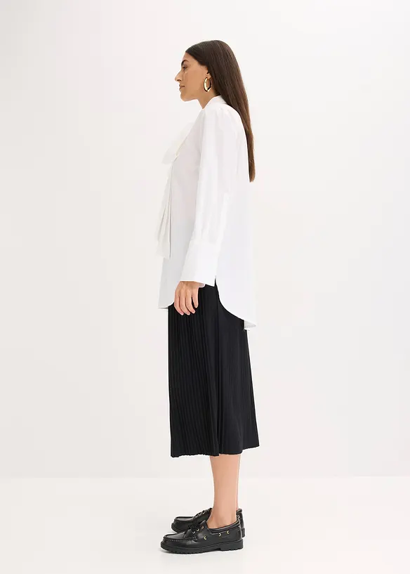 Chemisier à col lavallière 100 % coton, bonprix