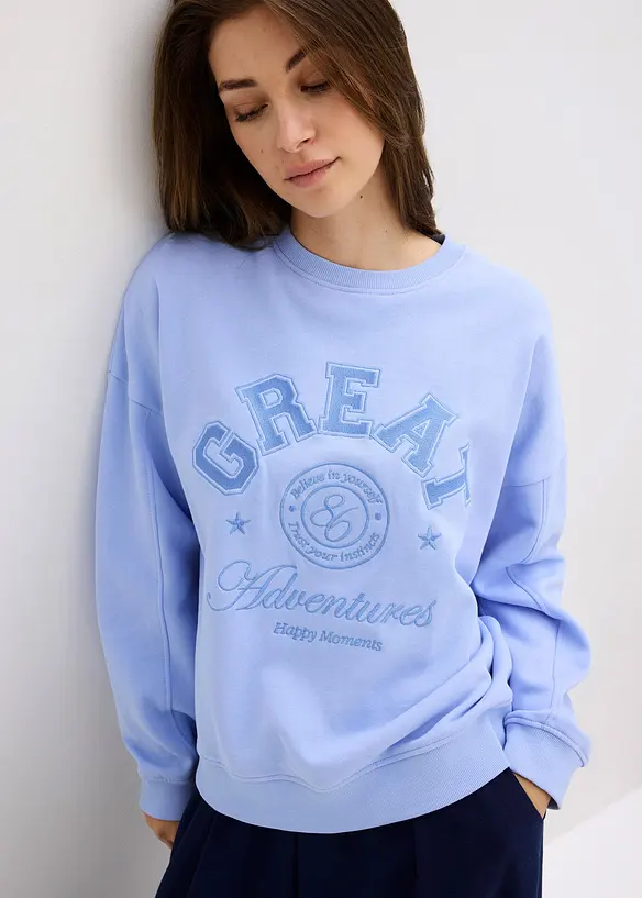 Sweat-shirt oversize 100% coton, bonprix