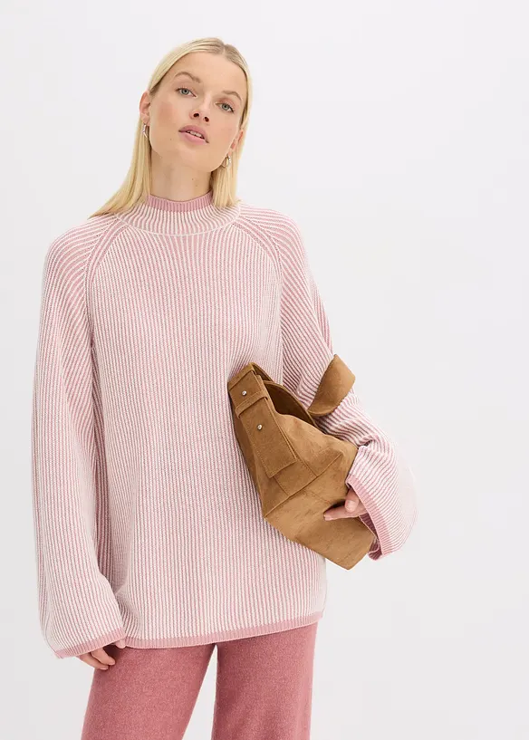 Pull oversize à col montant, bonprix