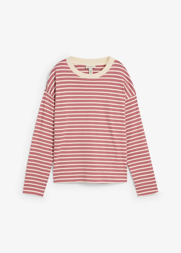 T-shirt manches longues en coton &eacute;pais, bonprix